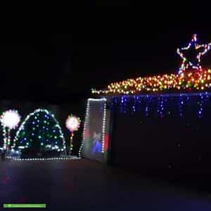 Christmas Light display at 4 Flanders Place, Alexander Heights