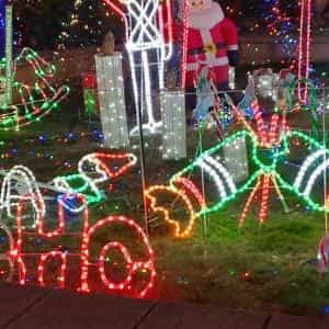 Christmas Light display at 16 Bogart Drive, Paralowie