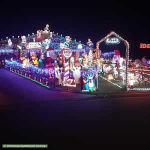 Christmas Light display at 16 Lightwood Avenue, Seymour