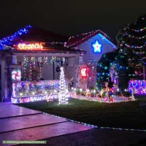 Christmas Light display at 4 Lily Avenue, Riverwood