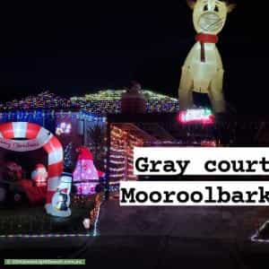 Christmas Light display at  3 Gray Court, Mooroolbark