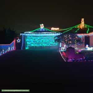 Christmas Light display at  21 Arbroath Circle, Kinross