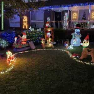 Christmas Light display at 63 Marrett Drive, Ingle Farm