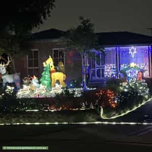 Christmas Light display at 31 Eyebright Square, Hallam