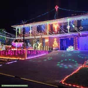 Christmas Light display at 12 Bells Close, Forster