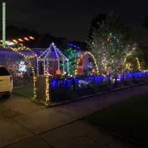 Christmas Light display at 11 Evesham Road, Cheltenham