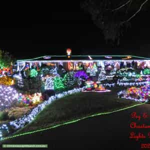 Christmas Light display at  5 Christmas Lane, Lobethal