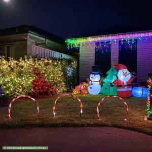 Christmas Light display at 20 Sando Street, Findon