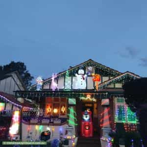 Christmas Light display at 10 Sunbeam Avenue, Burwood