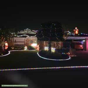 Christmas Light display at 25 Fantail Way, Huntingdale