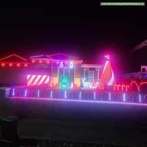 Christmas Light display at 18 Brunswick Place, Taylors Hill