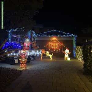 Christmas Light display at 82 Cedar Road, Palm Cove