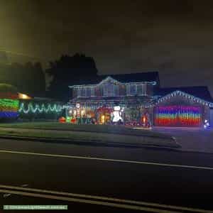 Christmas Light display at 18 Ridgecrop Drive, Castle Hill