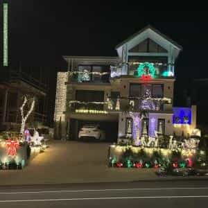 Christmas Light display at  305 West Coast Drive, Trigg