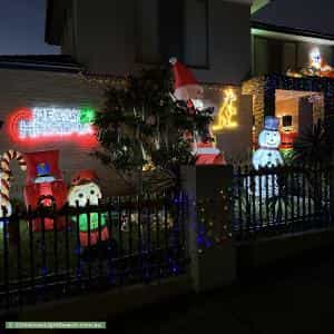 Christmas Light display at  9 Wood Street, Bentleigh