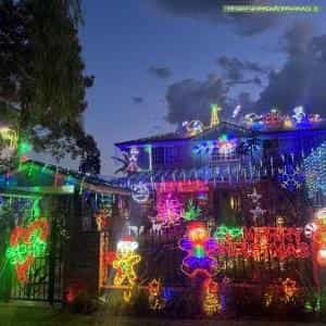 Christmas Light display at  Linfield Street, Mansfield