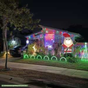 Christmas Light display at 11 Singleton Close, Smithfield