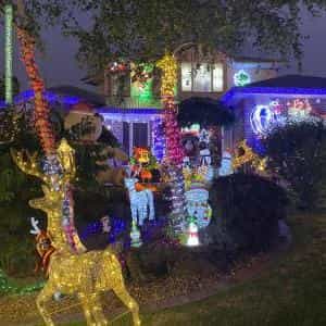 Christmas Light display at 71 Major Crescent, Lysterfield