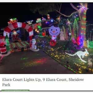 Christmas Light display at 9 Elura Court, Sheidow Park