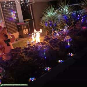 Christmas Light display at 6B Banks Crescent, Evanston