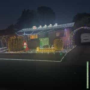 Christmas Light display at 2 Napper Place, Charnwood