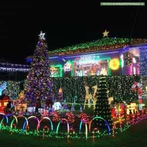 Christmas Light display at 61 Stoney Creek Road, Bexley