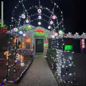 Christmas Light display at 4 Larkhall Street, Ipswich