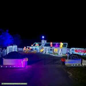 Christmas Light display at 1 Gatehouse Drive, Sorell