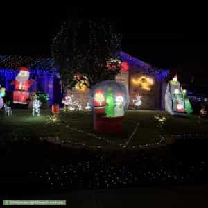 Christmas Light display at 8 Gerlach Grove, Evanston Park