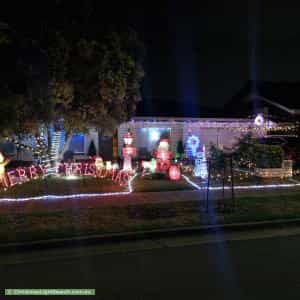 Christmas Light display at 24 Burns Avenue, Fulham Gardens