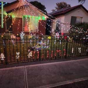 Christmas Light display at  Barkuna Avenue, Mitchell Park