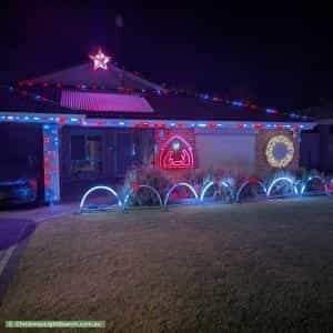 Christmas Light display at 67 Burton Retreat, Stratton