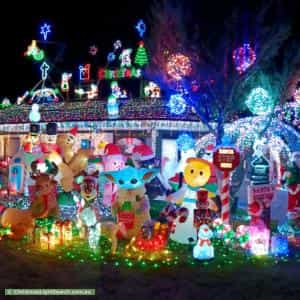 Christmas Light display at 1 Snowdon Street, West Beach
