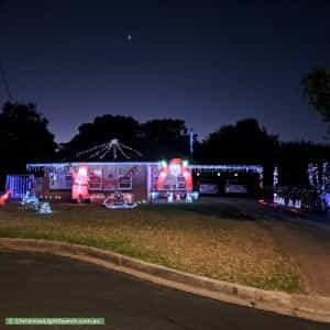 Christmas Light display at  Peter Court, Valley View