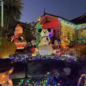 Christmas Light display at 13 Falcon Drive, Hewett