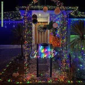 Christmas Light display at 53 Pallara Avenue, Pallara