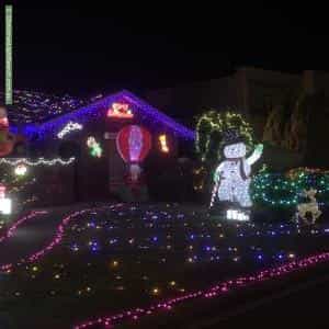 Christmas Light display at 5 Whitmont Court, Fulham Gardens