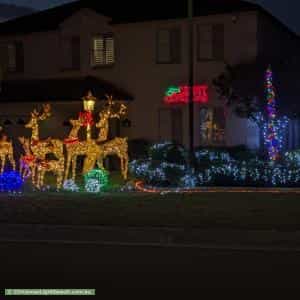 Christmas Light display at 16 Crystal Way, Mount Annan