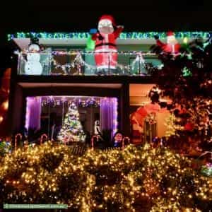 Christmas Light display at 1 The Outlook, Waterways
