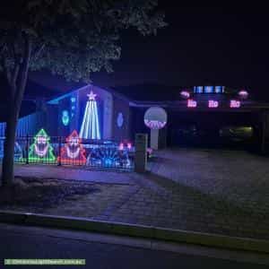 Christmas Light display at 40 Serpentine Circuit, Andrews Farm