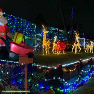 Christmas Light display at 17 Captain Cook Close, Arundel
