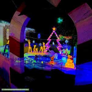 Christmas Light display at 11 Grevillea Road, Kings Park