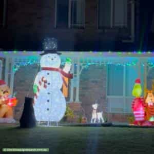 Christmas Light display at  34 Niland Way, Casula
