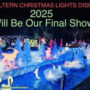 Christmas Light display at 1 Gordon Street, Chiltern