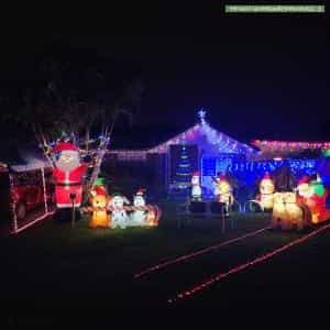 Christmas Light display at 26 Sonorous Close, Regents Park