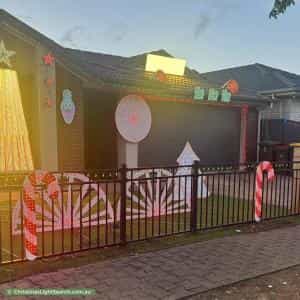 Christmas Light display at 40 Serpentine Circuit, Andrews Farm