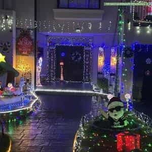 Christmas Light display at 46 Grasmere Avenue, Northmead