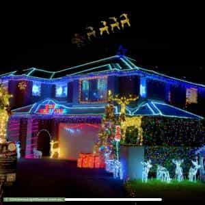 Christmas Light display at 18 Ryan Avenue, Hornsby Heights