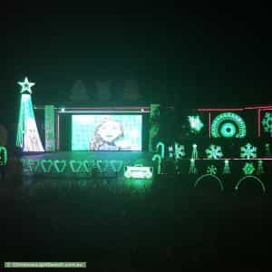 Christmas Light display at 99 Santa Monica Drive, Augustine Heights