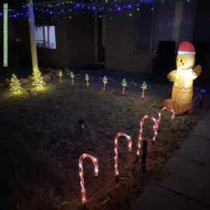Christmas Light display at 6 Lacey Street, Beckenham